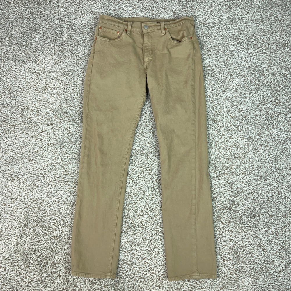 Levis 511 Jeans Mens 32x32 Tan Khaki Slim Fit Casual Premium Twill Work Basic